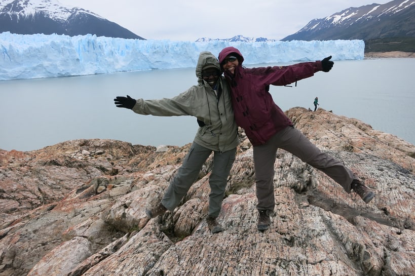 Rosemary and Claire at Perito Moreno Glacier, Argentina | All Pictures Credit of Authentic Food Quest 